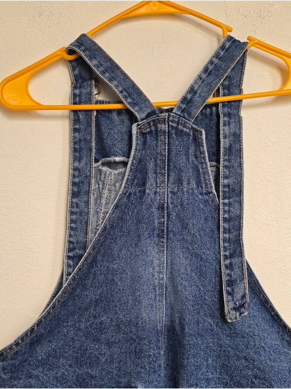 Disney Mickey Mouse Denim Overall Dress RX Jeans Distressed Size Medium - Picture 12 of 17